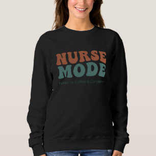 Retro-Wellenschlag-Typografie im Krankenpflegermod Sweatshirt