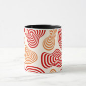 Retro-Welliges-Abstraktes-Muster-Tasse Tasse (Zentrum)