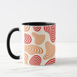 Retro-Welliges-Abstraktes-Muster-Tasse Tasse