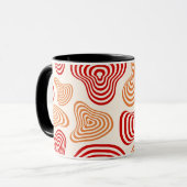 Retro-Welliges-Abstraktes-Muster-Tasse Tasse (Vorderseite Links)