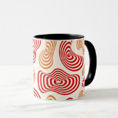 Retro-Welliges-Abstraktes-Muster-Tasse Tasse (VorderseiteRechts)