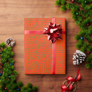 Retro-Welliges Raster Geschenkpapier
