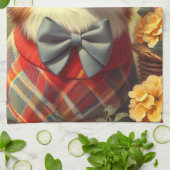 Retro Welsh Corgi Cardigan Painting Geschirrtuch (Gefaltet)