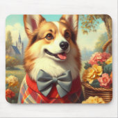 Retro Welsh Corgi Cardigan Painting Mousepad (Vorne)