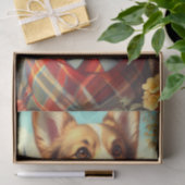 Retro Welsh Corgi Cardigan Painting Seidenpapier (Geschenk)