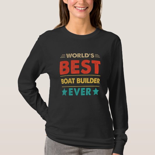 Retro Welt bester Bootbauer aller Zeiten T-Shirt (Vorderseite)