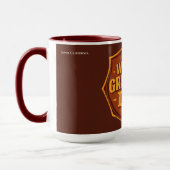 Retro Welt Bestester Papa Abzeichen Tasse | Anpass (Links)