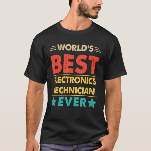 Retro Weltbeste Elektroniktechnikerin aller Zeiten T-Shirt (Vorderseite)