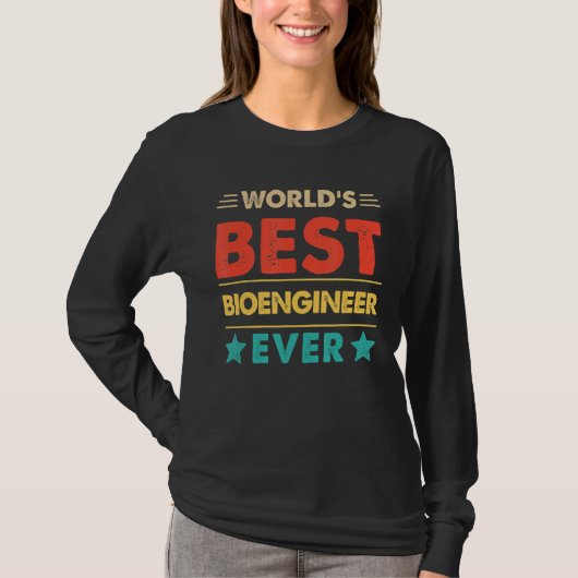 Retro Weltbesten Bioingenieur aller Zeiten T-Shirt (Vorderseite)