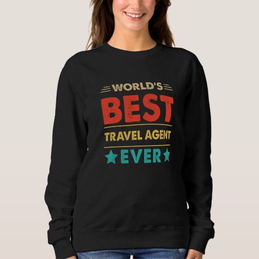 Retro Weltbester Reisebüroagent aller Zeiten   Sweatshirt (Vorderseite)
