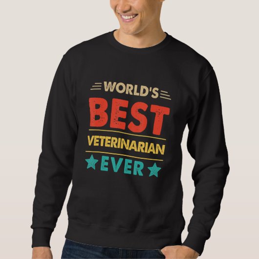 Retro Weltbester Tierarzt Aller Zeiten Sweatshirt (Vorderseite)