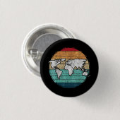 Retro-Weltkarte Button (Vorne & Hinten)