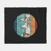Retro-Weltkarte Fleecedecke (Vorderseite (Horizontal))