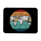 Retro-Weltkarte Magnet (Horizontal)