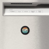 Retro-Weltkarte Magnet (In Situ (Geschirrspüler))