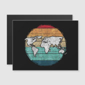 Retro-Weltkarte Magnetkarte (Vorne/Hinten)