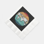 Retro-Weltkarte Serviette (Ecke)