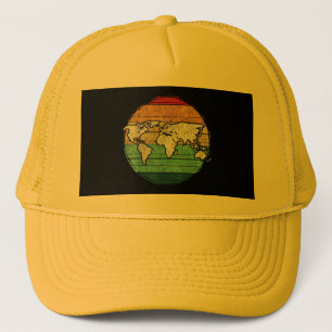Retro-Weltkarte Truckerkappe