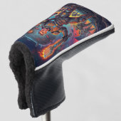 Retro-Weltraum-Alien-Grill-Sci-Fi-Pop-Art-Comic Golf Headcover (3/4 Vorderseite)