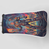 Retro-Weltraum-Alien-Grill-Sci-Fi-Pop-Art-Comic Golf Headcover (Vorderseite)