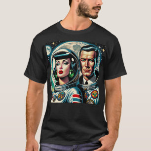 Retro Weltraum Astronauten T-Shirt