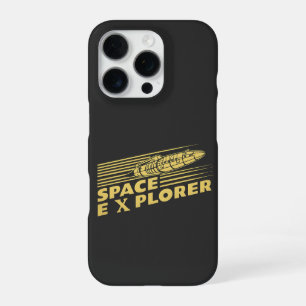 Retro-Weltraum-Explorer-Raketen-Grafik iPhone 16 Pro Hülle