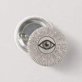 Retro-Weltraum-Kunst für das Auge Button (Vorne & Hinten)