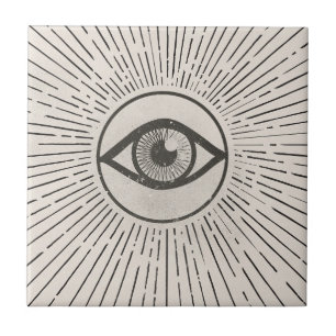 Retro-Weltraum-Kunst für das Auge Fliese