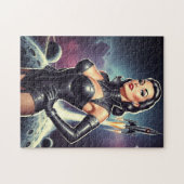 Retro-Weltraum-Pin-up Puzzle (Horizontal)