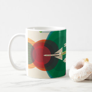 Retro-Weltraum-Reiseposter - Grand Tour Sonnensyst Kaffeetasse