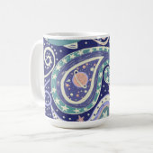 Retro Weltraumgalaxie-Design Kaffeetasse (Vorderseite Links)