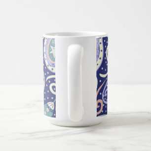 Retro Weltraumgalaxie-Design Kaffeetasse