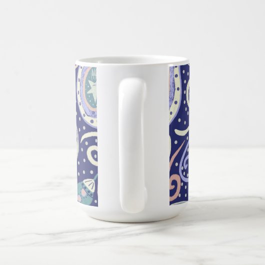 Retro Weltraumgalaxie-Design Kaffeetasse (Henkel)