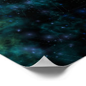 Retro Weltraumkunst mit dem Planeten Uranus Poster (Ecke)