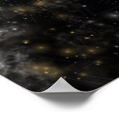 Retro Weltraumkunst mit Planet Venus Poster (Ecke)