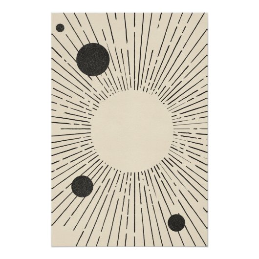 Retro Weltraumkunst Poster (Vorderseite)
