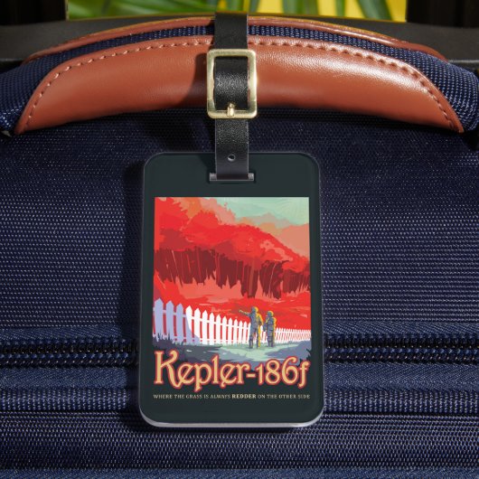 Retro-Weltraumplakat von Kepler-186f. Gepäckanhänger (Vorderseite Insitu 2)