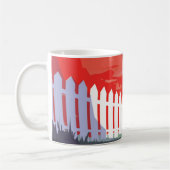Retro-Weltraumplakat von Kepler-186f. Kaffeetasse (Links)
