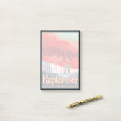 Retro-Weltraumplakat von Kepler-186f. Post-it Klebezettel (Auf Schreibtisch)