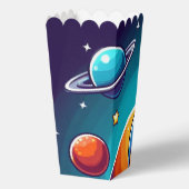 Retro, Weltraumrakete Geschenkschachtel (Rückseite)