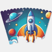 Retro, Weltraumrakete Geschenkschachtel (Ungeklappt)