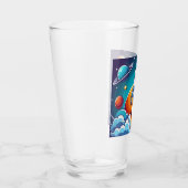 Retro, Weltraumrakete Glas (Rechts)