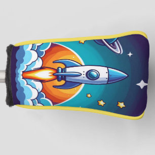 Retro, Weltraumrakete Golf Headcover