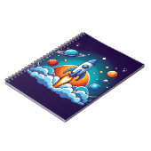 Retro, Weltraumrakete Notizblock (Linke Seite)
