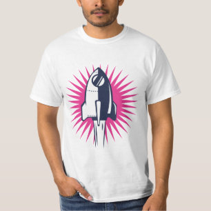 Retro Weltraumrakete T-Shirt