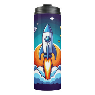 Retro, Weltraumrakete Thermosbecher