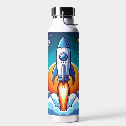Retro, Weltraumrakete Trinkflasche (Links)