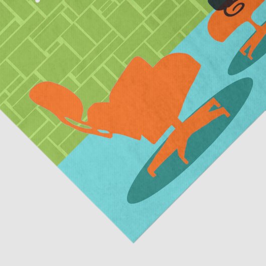 Retro Weltraumzeitalter-Miezekatze-Seidenpapier Seidenpapier (Ausschnitt)