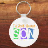 Retro Welts größter Sohn Schlüsselanhänger (Vorderseite)