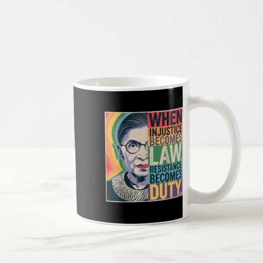 Retro, wenn Ungerechtigkeit Rechtswiderstand wird Kaffeetasse (Rechts)